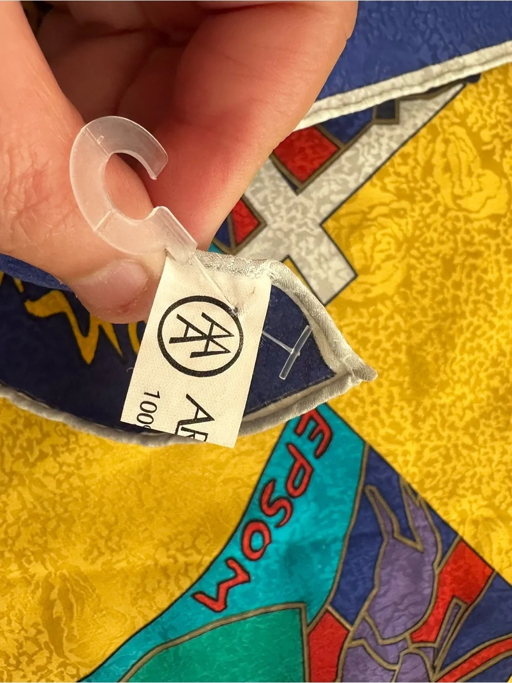 Blue & Gold Nautical Patterned Women's Silk Scarf